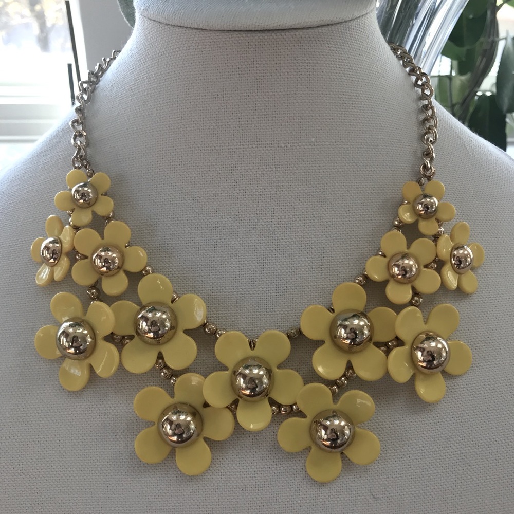Yellow Daisy Statement Necklace
